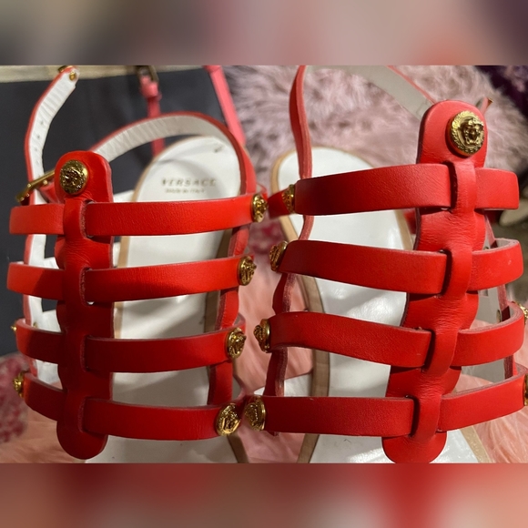 Versace, heels, caged heels, Euro 39 1/2 - Picture 3 of 10